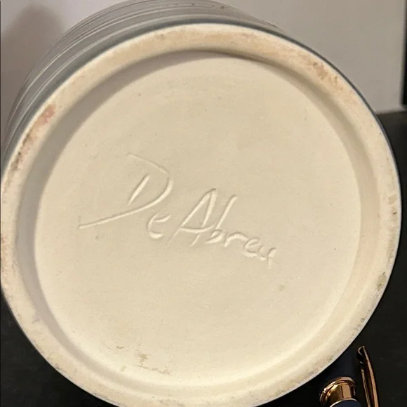 Ceramic Pitcher with Gray Stripes - Picture 5 of 5